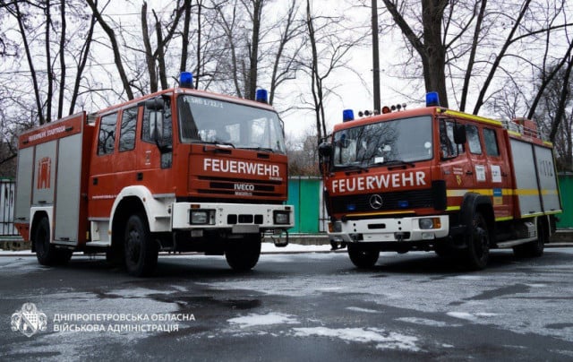 Громады Днепропетровщины получили пожарные автомобили от немецких партнеров