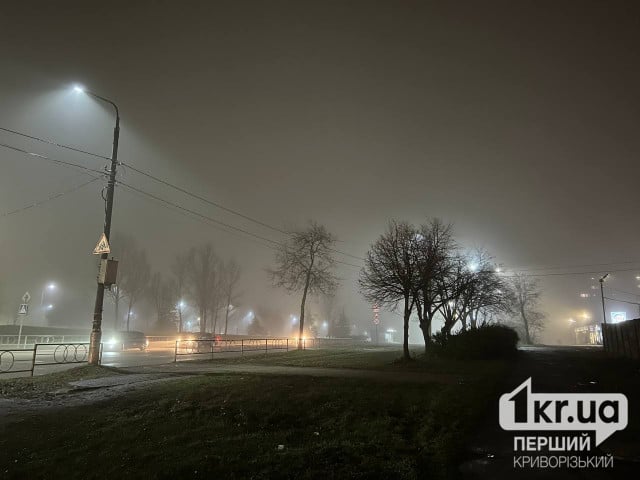 Кривой Рог накрыл густой туман